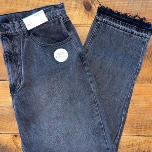 NWT Women's Arizona Jean Co. Baggy Jeans Dark‎ Grey/Black Size 38